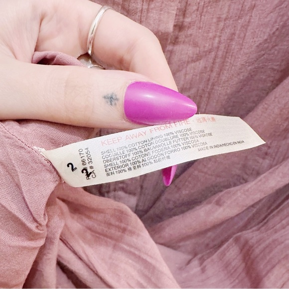 Free People Mauve Button-Down Midi Dress - Picture 6 of 10